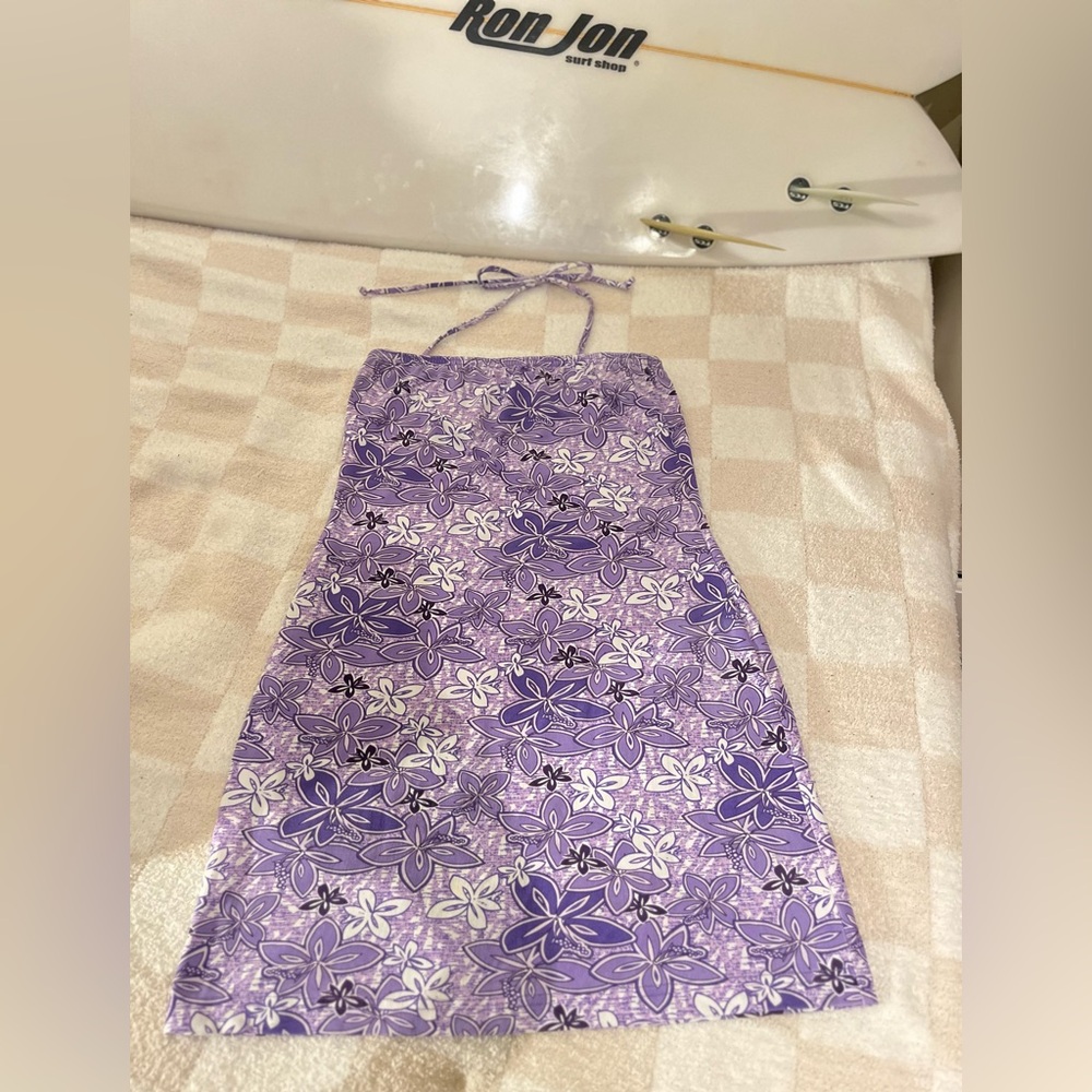 TILT Lavender Floral Halter Top